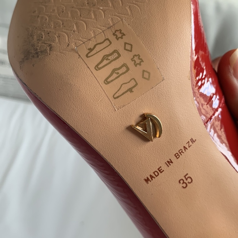 Vicenza Red shoe 👠 hight heels size 35 classic sexy - Picture 4 of 4